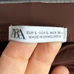 ZARA  Chocolate Strapless Ruched Stretch Jersey Dress L Photo 8