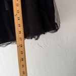 Romwe Black Lace Up Tiered Tulle Ruffle Mini Skirt Women XL Gothic Grunge Fairy Photo 3