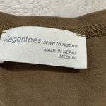 Women M Elegantees Brown Tee Shirt Dress Short Sleeve Nepal Size M Photo 1