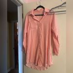 SheIn  Coral and White Striped Dress Photo 1