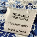 Olivaceous Sleeveless Open Back Wide Leg Jumpsuit in Blue & White Size M EUC!! Photo 4