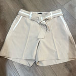 White House | Black Market  Cream Belted Women's Shorts Photo 0