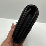 Coach y2k Black Signature Canvas Hampton Buckle Compact Wallet Photo 5