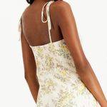 Lucky Brand NWT Corset Floral Midi Dress Tie Shoulders Smocked Stretch Back XL Photo 4