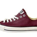 Converse  Chuck Taylor OX Unisex Burgundy Leather Lace Up Sneakers Shoes M-9 W-11 Photo 0
