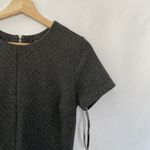 Banana Republic  Gray Quilted Short-Sleeve Sheath Dress Size 2 Back Zip Closure Photo 1