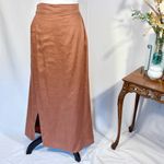 Anthropologie By  Linen Maxi Wrap Skirt in Rust Womens Size 22🧡 Photo 13
