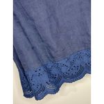 Terzo Millenio 100% Linen Lace Trim Shift Dress Blue Made in Italy Size XS EUC!! Photo 1