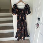 Farm Rio Rainbow Suns Maxi Dress with Pockets in Black Photo 3