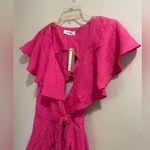 DO+BE Dark Pink Wrap Style Romper Summer Cocktail | Medium | NWT Photo 3