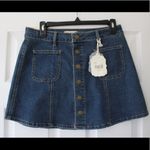 Altar'd State Altar’d State | Denim Full Skater Mini Skirt Photo 3