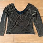 EXPRESS Tops Metallic Bronze Sparkle Long Sleeve Top Size XL Photo 4