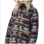 Stoic Aztec Western Print Shirt Jacket Shacket Women's Size XLarge Brown Photo 0