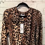 Veronica M NWT Womens Brown Animal Print Smocked Waist A Line Dress Size XS Photo 6