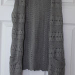 Fang | great open knit sleeveless cardigan Gray Size M Photo 0