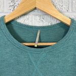 Color Thread Bodycon Green Small Teal Sweater Mini Dress Long sleeve 90s Photo 3