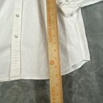 J. Crew Shirt Womens Large White Cotton Western Pearl Snap Long Sleeve Rodeo Photo 10