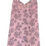 Donna Loren Babydoll Floral Slip Dress Sheer Womens Medium Y2K Floral Roses Lace Pink Photo 0