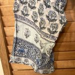 J. Jill NWT  semi sheer Kurta Tunic Blouse Blue Floral Beach Coverup Top LARGE Photo 8