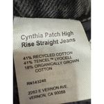 Reformation  Cynthia Patch High Rise Straight Women's Black Denim Jeans Size 24 Photo 4