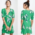 Free People Green Neon Garden Floral Print Mini Dress Photo 1