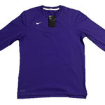 Nike Men's Team Club Crew Football Long Sleeve Dri-FIT UV Sideline Purple Size M Photo 0