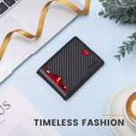 Slim Wallet for Men with Bill Compartment RFID Leather Bifold Mens Wallet Front Pocket Wallets Minimalist Credit Card Holder With Gift Box Black Photo 6