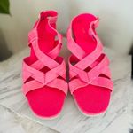 Cole Haan Cole Haan Crystal Wedge Leather Espadrille Strap Sandal, Pink, Size 9, NWOB Photo 8