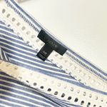 J.Crew  Striped Blue Eyelet Swim Tunic Cover-Up Dress Size S Linen Cotton Blend Photo 7