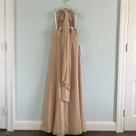 Azazie NWT Fifi Sand A-Line Strapless Chiffon Convertible Bridesmaid Dress Photo 1