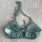 Shade & Shore Green Bikini Top Size Small Tie Back Photo 1