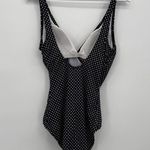 Jantzen Classics Black One Piece Polka Dot Swimsuit Medium Photo 3