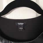 EXPRESS Black Faux Leather snakeskin body contour bodysuit size medium thong Photo 1