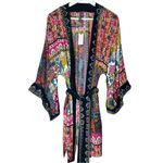Anthropologie  Zadie Velvet Robe Bohemian Colorful Kimono Size XS/S Photo 5