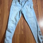 Maison Jules  Sz 4 Light Blue Women's Jeans with ribbon tie bottoms. Photo 0