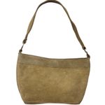 Y2K Suede Patchwork Flower Small Hobo Shoulder Bag Tan Cottagecore Boho READ Photo 1