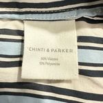 Chinti & Parker Midsummer Relaxed Shorts Women's 4 Off White Blue Tie Waist RTR Photo 6