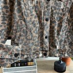 Elan  Leopard Denim Jean Jacket w/Pockets, Small Photo 4