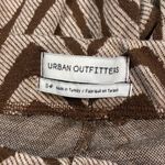 Urban Outfitters EUC Brown White Retro Print Wide Leg Flare Pants Women's Size S Photo 2