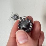 2 Pairs Rhinestones Costume Jewelry Dangle Earrings Pierced Glam Silver Photo 6