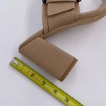 French Connection Tan Nude Slide Sandal Chunky Heel Tortoise Shell Buckle Size 9 Photo 10