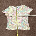 Bobbie Brooks Top Women’s 2X Short Sleeve Popover Watercolor Pastels Stretch Photo 5
