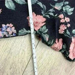 American Eagle  Outfitters Black Floral Short Sleeve Top Size M Photo 9