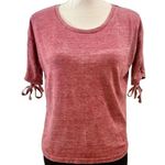 Exist Women’s  Faded Red Burnout Tie Sleeve Tee Photo 0