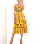 La Maison Talulah Strapless Imperial Midi Dress Size‎ XS Yellow Photo 4