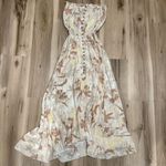 Surf Gypsy Tropical Strapless Button Down Maxi Dress Women’s Medium Photo 2