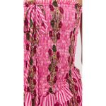 Free People  Alejandra Midi Dress in Hot Pink Combo Size Small Photo 2