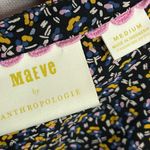 Maeve Anthropologie • Black Blue Abstract Pattern Blouse Photo 4