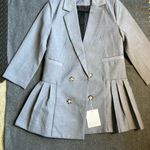 Women’s Grey Blazer Dress + Convertible Bag Excellent – XS – Chic Office Outfit Gray Photo 1