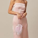 RIHOAS The Pink Bodycon Satin Cami Midi Dress XS Photo 2